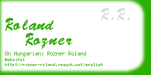 roland rozner business card